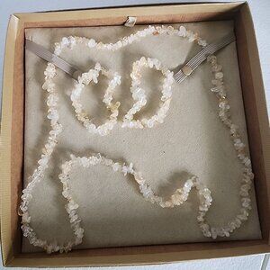 Citrine Chip Bead Necklace and 2 Bracelet Set. JTV Priced To Sell!